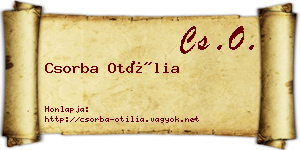 Csorba Otília névjegykártya
